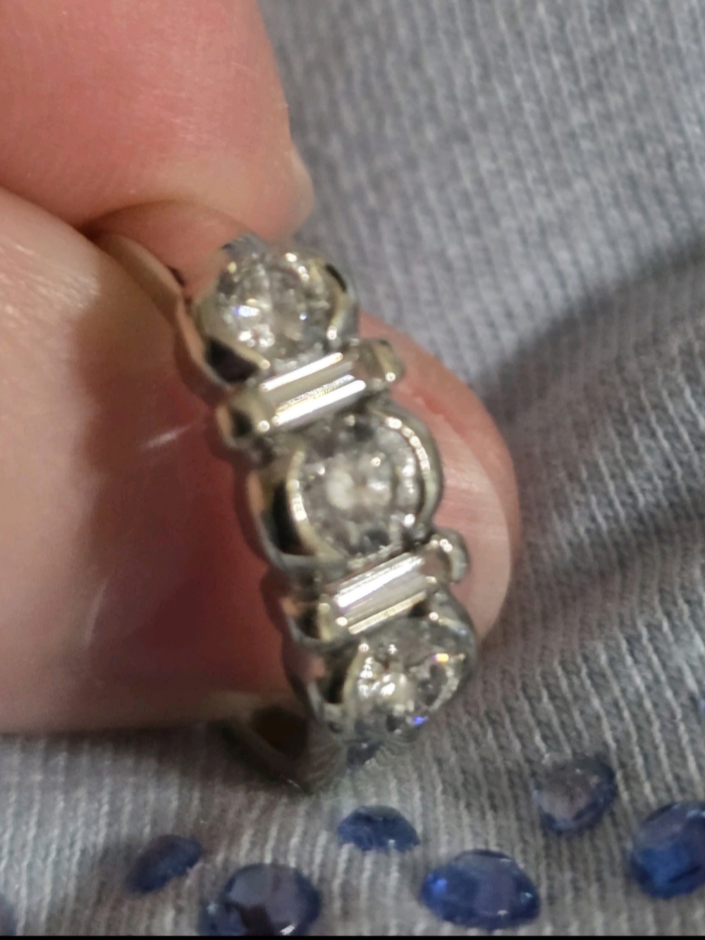 Gorgeous 14k Estate Designer White Gold Vintage Diamond Ring Size 6 - Picture 11 of 11